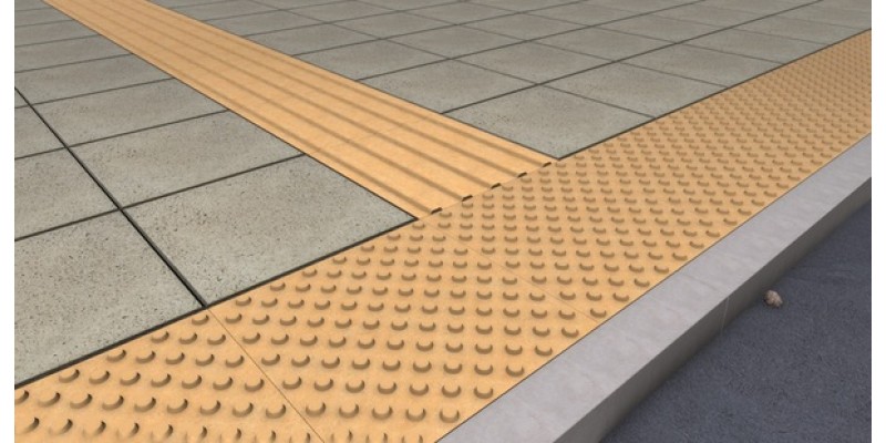 Установка тактильной плитки в городской среде Установка тактильной плитки в городской среде