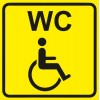 Тактильный знак пиктограмма "Туалет для инвалидов"