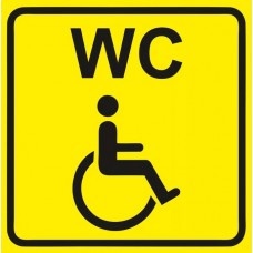 Тактильный знак пиктограмма "Туалет для инвалидов"