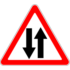 Дорожный знак 1.19.1 "Двустороннее движение"