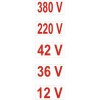 4.36. "12В, 36В, 42В, 220В, 380В"