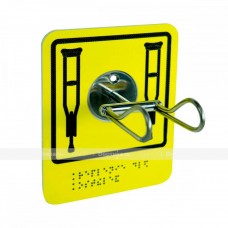 Крючок-держатель для костылей, М12, нержавеющая сталь Крючок-держатель для костылей, М12, нержавеющая сталь