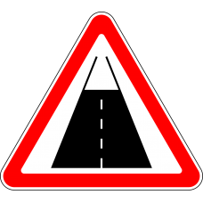 Дорожный знак 1.6 "Конец дороги с усовершенствованным покрытием"
