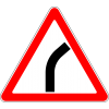 Дорожный знак 1.11.1 "Опасный поворот"