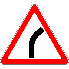 Дорожный знак 1.11.1 "Опасный поворот"