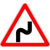 Дорожный знак 1.12.1 "Опасные повороты"