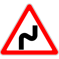 Дорожный знак 1.12.1 "Опасные повороты"