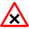 Дорожный знак 2.3.4 "Пересечение равнозначных дорог"