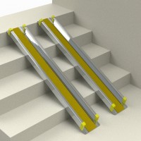 Пандус односекционный АНТИСЛИП, желтый