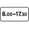 Дорожный знак 7.5.4 "Время действия"