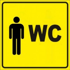 Тактильный знак пиктограмма "Туалет М"