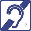 Тактильный знак пиктограмма "Доступность для инвалидов по слуху"