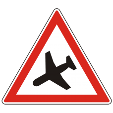 Дорожный знак 1.30 "Низколетящие самолеты"