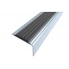 Алюминиевый угол-порог с одной резиновой вставкой 38х20мм