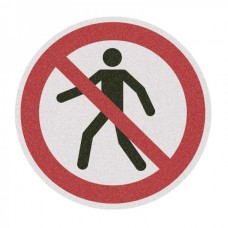 Противоскользящий напольный знак "Пешеходам запрещено"